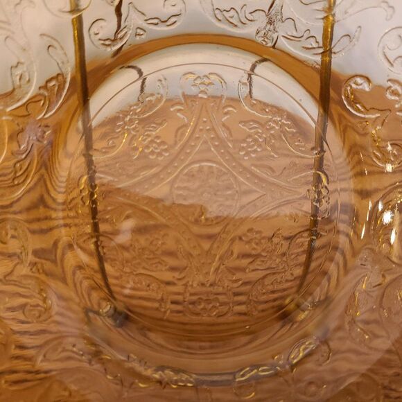 Federal Glass Co. Madrid Golden Glow Depression Glass 11" Footed Console Bowl - Picture 9 of 16